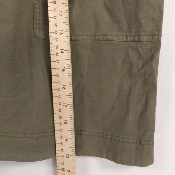 Anthropologie LINEN Blend Moss Green Utility Mini Skirt Size XL - Picture 10 of 16